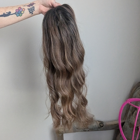 Only one left! BELLETRESS Hair topper lace front mono top -Mocha with Cream. - Picture 7 of 12